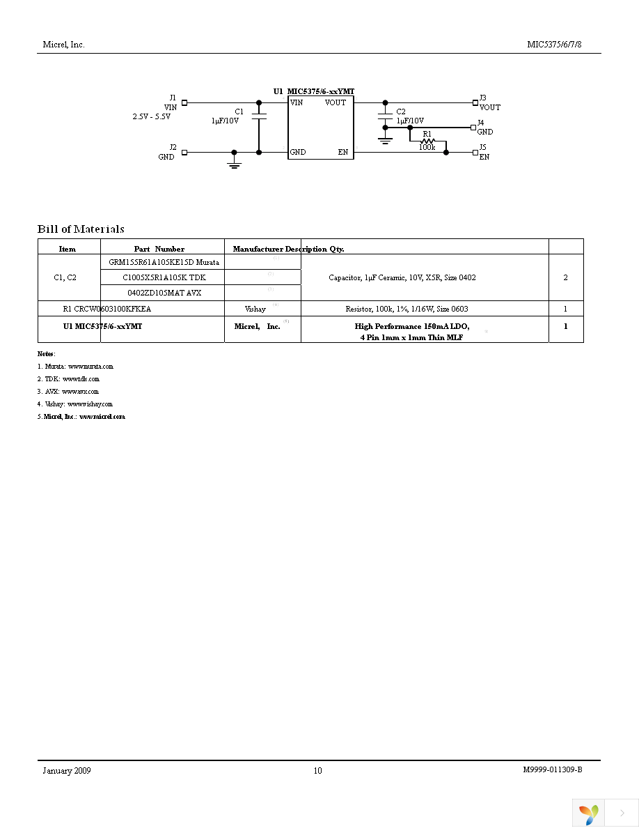 MIC5377YC5 TR Page 10